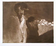 LUIGI BONAZZA, Sunset, mezzotint on steel